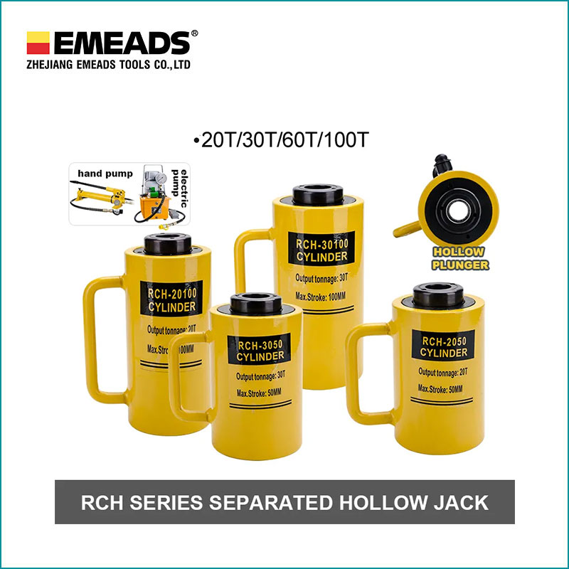 RCH 20 -100Ton Single Acting Hollow Plunger Steel Cylinder
